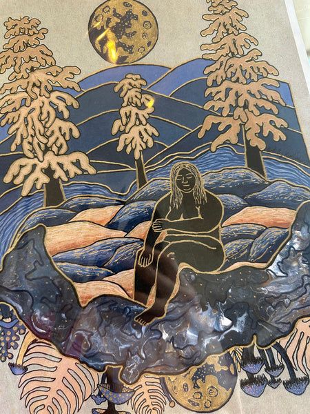 Kimboho Art Print Moontime Goddess 14” x 11”