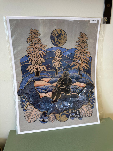 Kimboho Art Print Moontime Goddess 14” x 11”