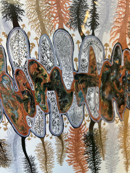 Kimboho Art Print Orange Trees  14” x 11”