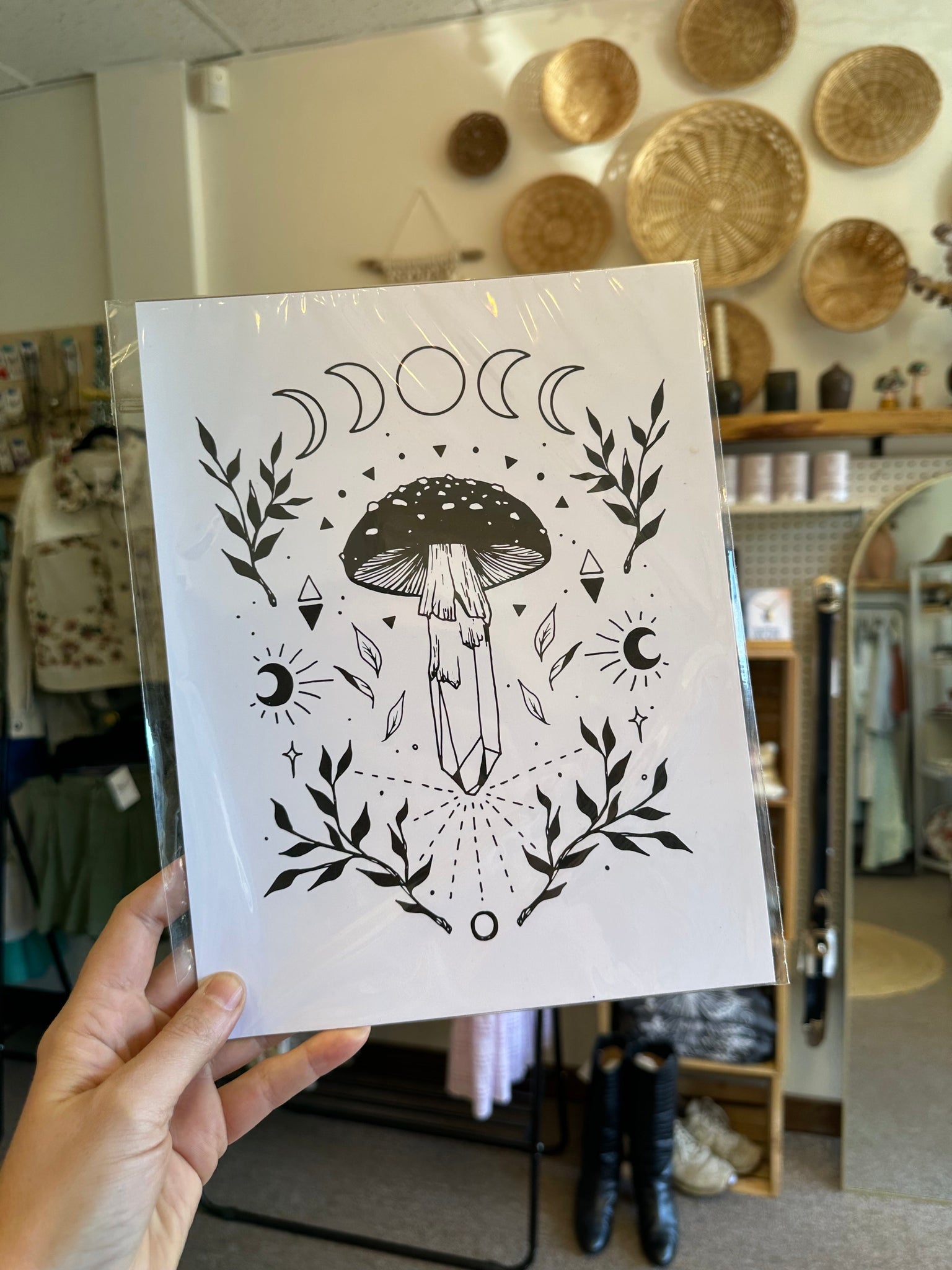 Meli The Lover - Crystal Mushroom Art Print