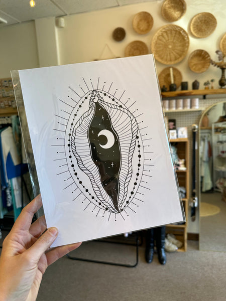 Meli The Lover - Yoni Moon Art Print
