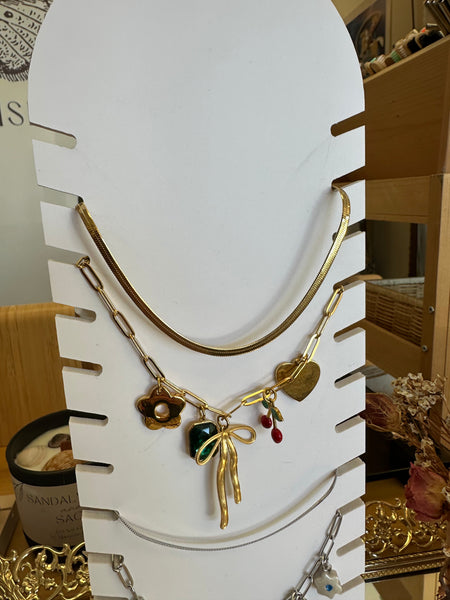 Kactus Blue - Cherry Charm Necklace