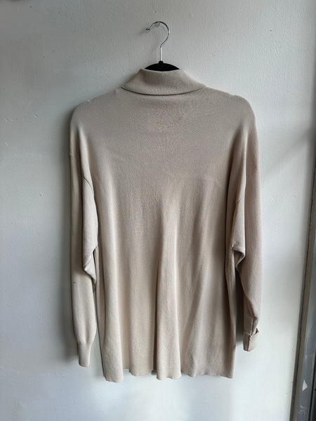 Zara Beige Long Sleeve Button up | Size Small