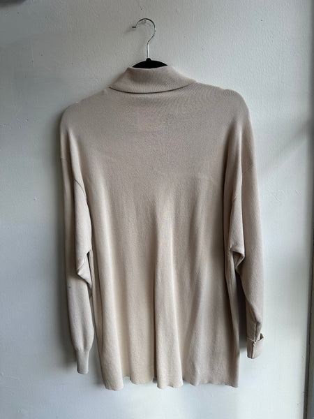 Zara Beige Long Sleeve Button up | Size Small