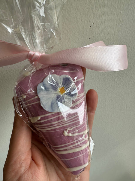 Sassy Fe Sorry Grandma Fudge Tarts Pink with Edible Flowers