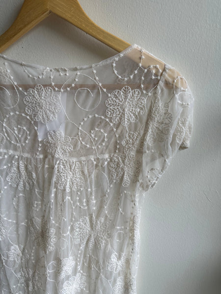 Delicate Lace Tee Shirt | Size Medium