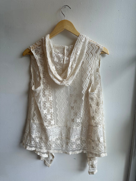 Lace Vest with Hood | Size Medium/Large