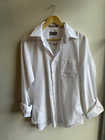 Van Heusen Fitted White Button Up Shirt | Size Men’s Medium