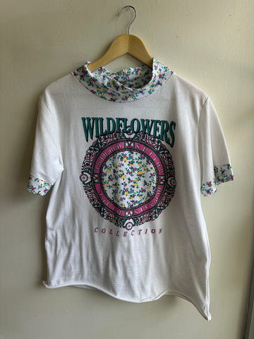 Vintage 90s Wildflowers Graphic T-Shirt | Size Large
