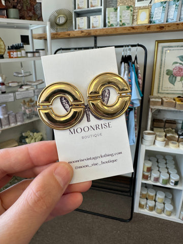 Vintage Circle Bold Statement Earrings