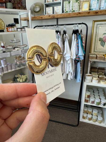 Vintage Circle Bold Statement Earrings