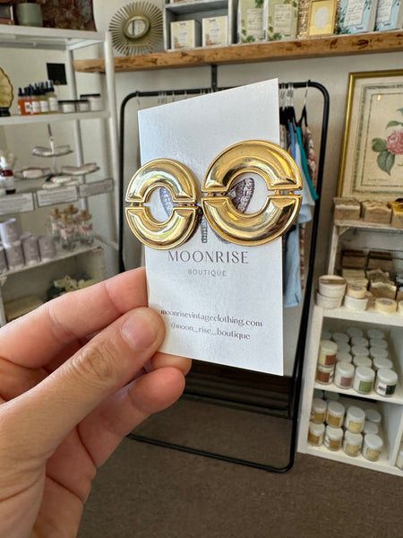 Vintage Circle Bold Statement Earrings