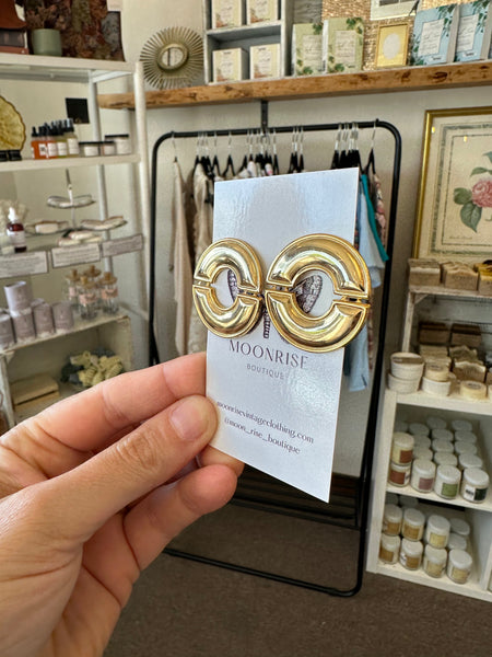Vintage Circle Bold Statement Earrings