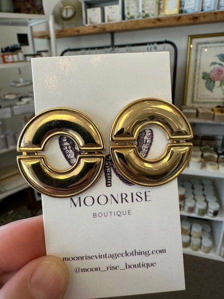 Vintage Circle Bold Statement Earrings
