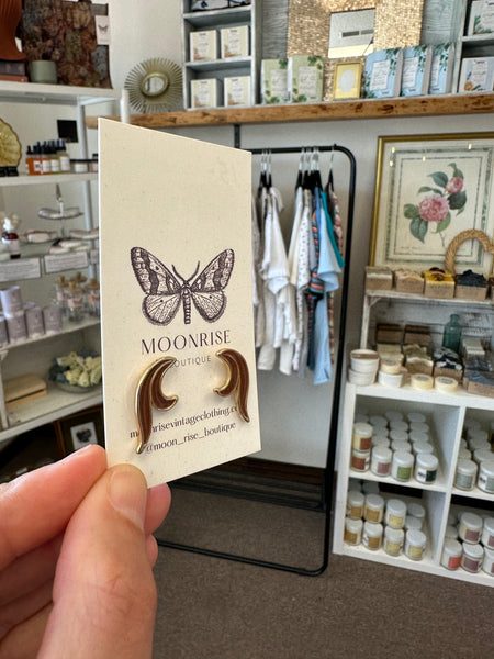 Vintage Gold Swirling Statement Earrings