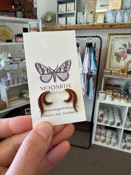 Vintage Gold Swirling Statement Earrings