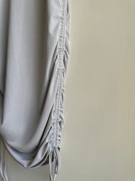 Kelsey Side Tie Body Con Dress | Size Small | Grey