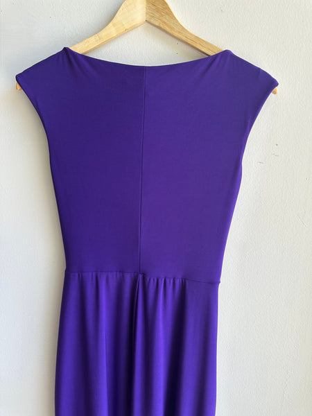 Ralph Lauren Twisted Knot Midi Dress | Size 4 | Purple