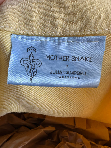 Mother Snake x Julia Campbell Handpainted Mountain Tote Bag | Blue