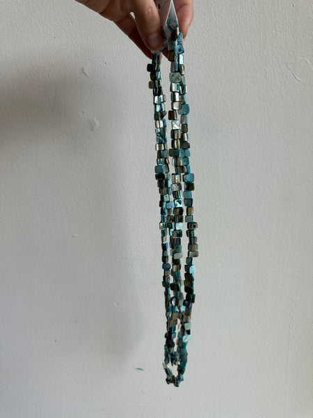 Vintage Mother of Pear Extra Long Beaded Necklace