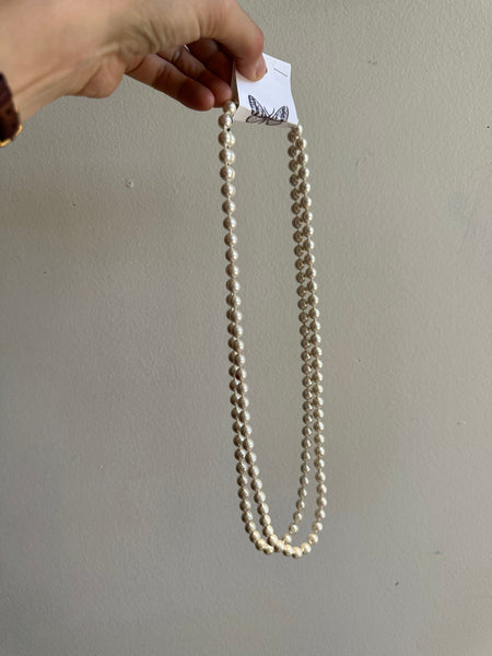 Vintage Extra Long Pearl Necklace