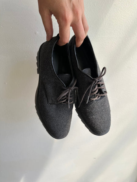 Zara Grey Oxford Platform Loafers | Size Women’s 7.5