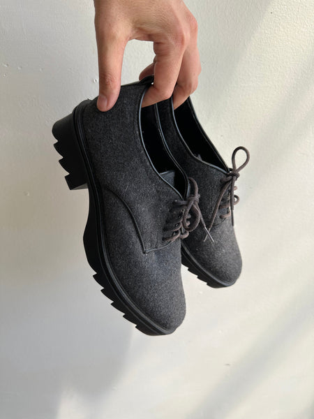 Zara Grey Oxford Platform Loafers | Size Women’s 7.5