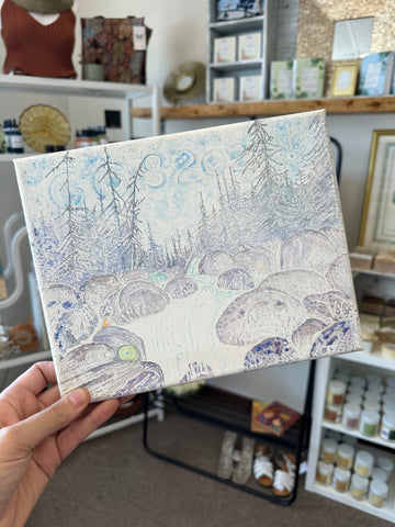 Gay Saunders Original Water Colour Canvas | Who Lives Here