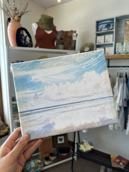 Gay Saunders Original Water Colour Canvas | Ocean Study #1