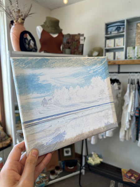 Gay Saunders Original Water Colour Canvas | Ocean Study #1