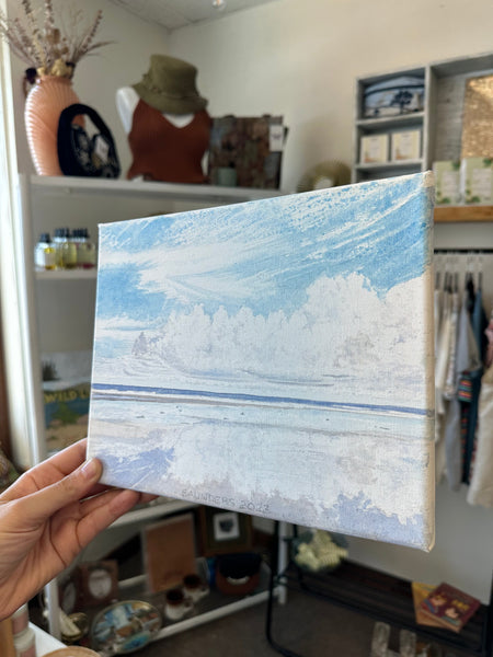 Gay Saunders Original Water Colour Canvas | Ocean Study #1