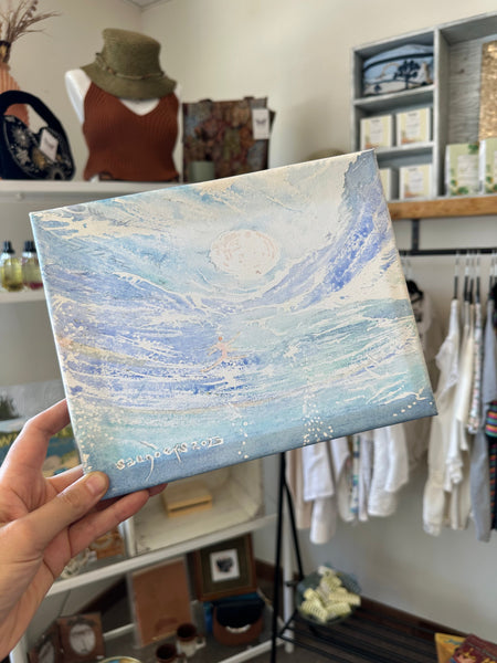 Gay Saunders Original Water Colour Canvas | Underwater Study #1