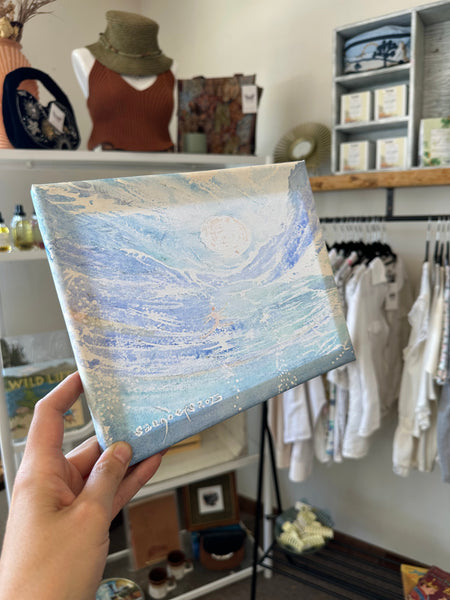 Gay Saunders Original Water Colour Canvas | Underwater Study #1