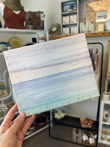 Gay Saunders Original Water Colour Canvas | Ocean Study #2