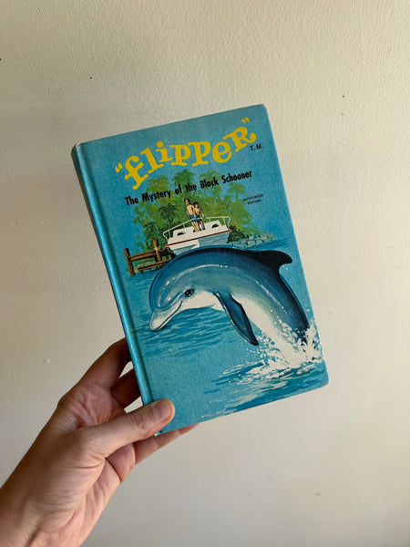 Vintage 1960s “Flipper” The Mystery of the Black Schooner Book | Nautical Adventure Classic