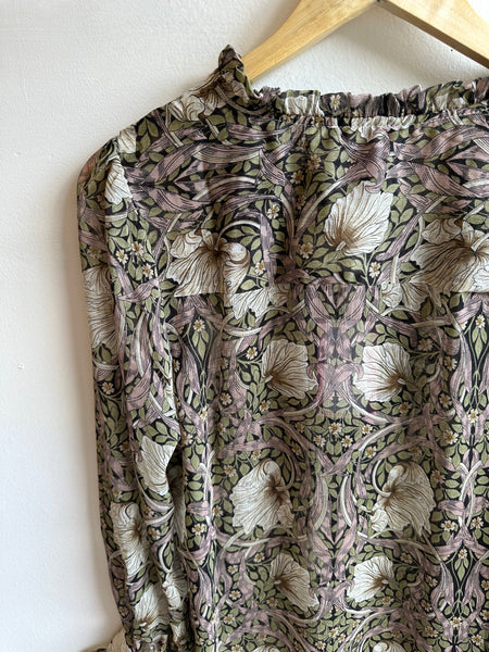 Muse Sheer Botanical Blouse | Size Medium