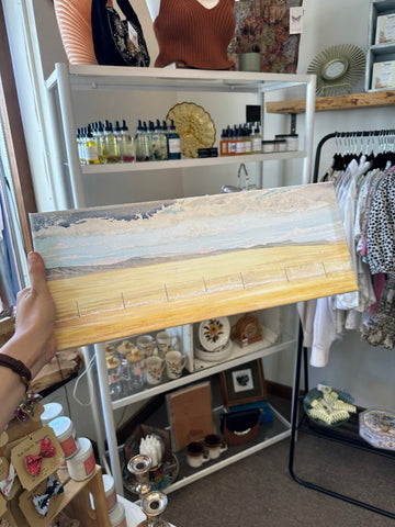 Gay Saunders Original Water Colour Canvas | Looking West in Alberta