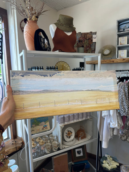 Gay Saunders Original Water Colour Canvas | Looking West in Alberta