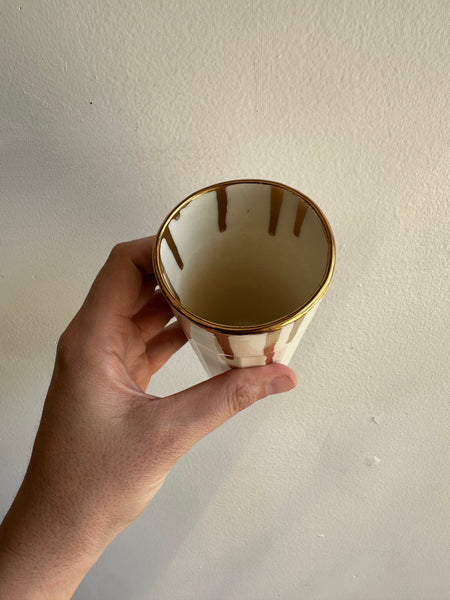 Earth to Ember | Golden Drip Handmade Tumbler