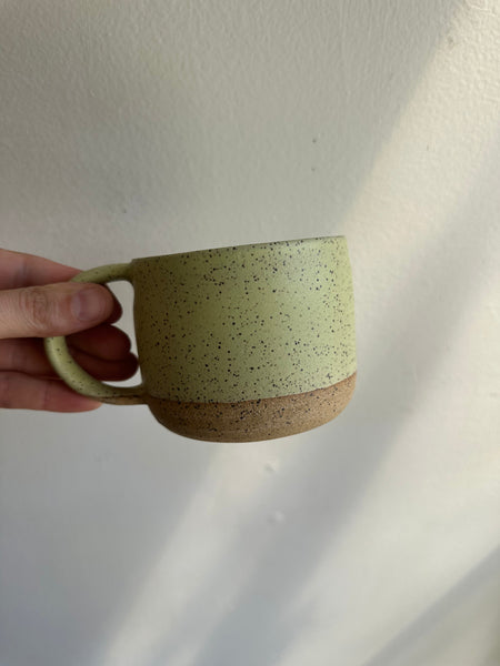 Earth to Ember | Handmade Speckled Stone Mug | Lime