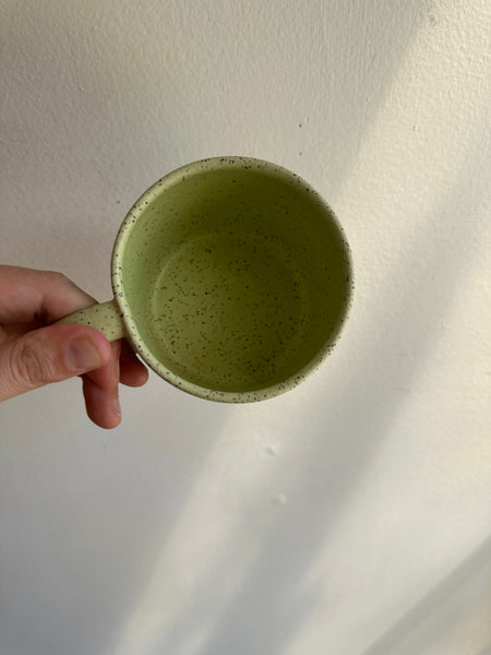 Earth to Ember | Handmade Speckled Stone Mug | Lime