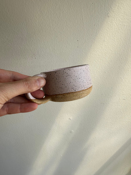 Earth to Ember | Handmade Speckled Stone Short Mug | Pink