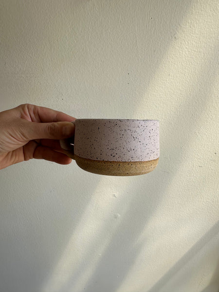 Earth to Ember | Handmade Speckled Stone Short Mug | Pink