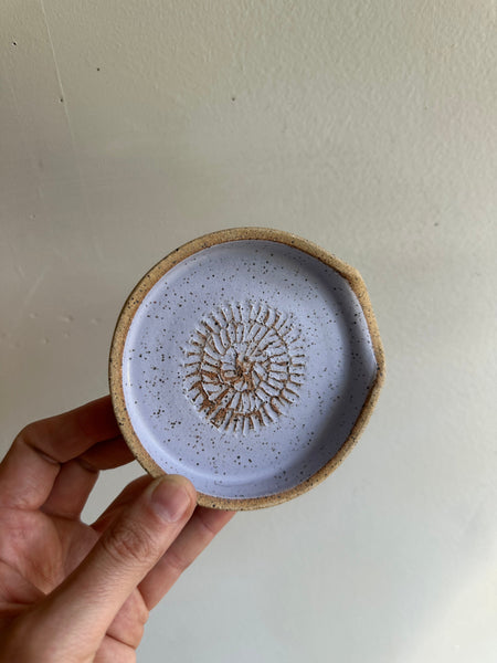 Earth to Ember | Handmade Speckled Stone Garlic Grater Dish | Purple