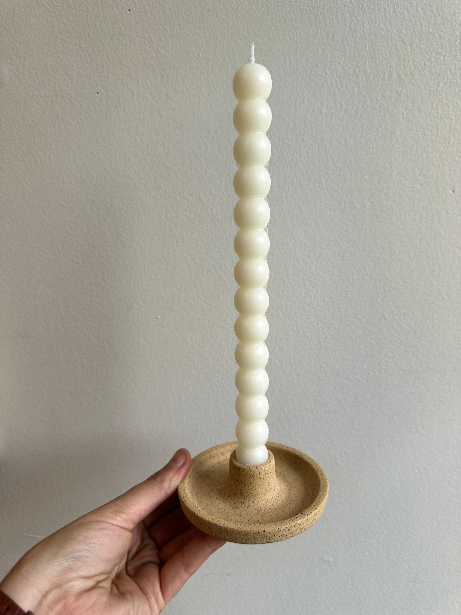 Earth to Ember | Sandstone Minimalist Handmade Ceramic Candle Holder