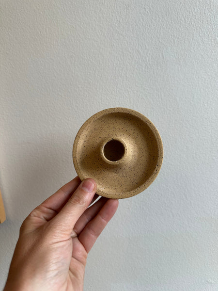 Earth to Ember | Sandstone Minimalist Handmade Ceramic Candle Holder