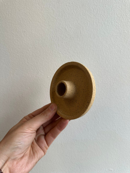 Earth to Ember | Sandstone Minimalist Handmade Ceramic Candle Holder