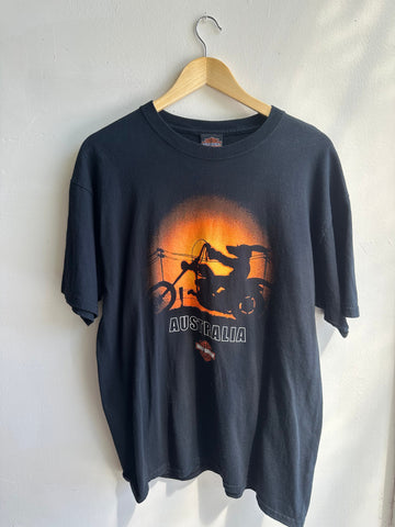 Vintage Harley-Davidson Australia Tee – Sunset Rider | Size Large