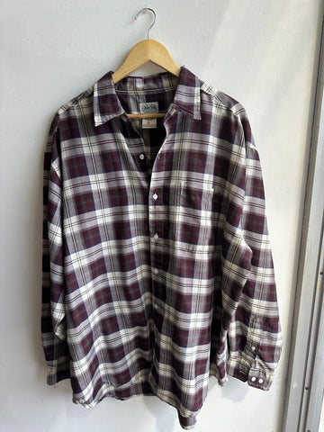 Vintage Ash Creek Flannel – Deep Berry Plaid | Size XL