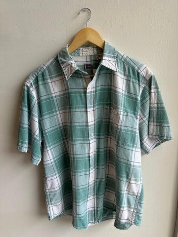 Vintage Fine Line Plaid Shirt – Mint Meadow | Size Large
